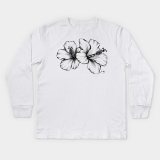 Summer Flowers Kids Long Sleeve T-Shirt